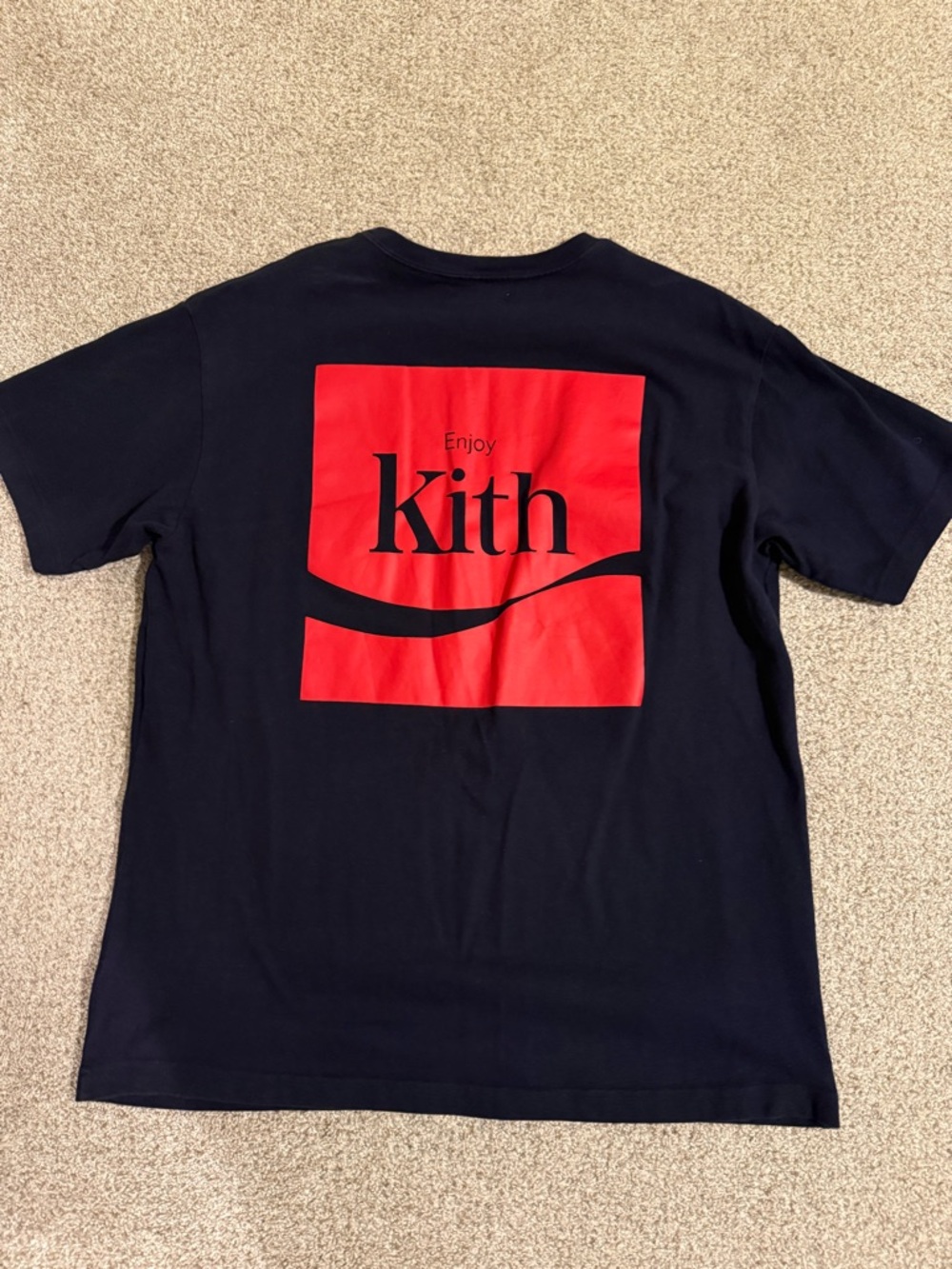 Kith x Coca Cola Tee with Red Square Back Graphic